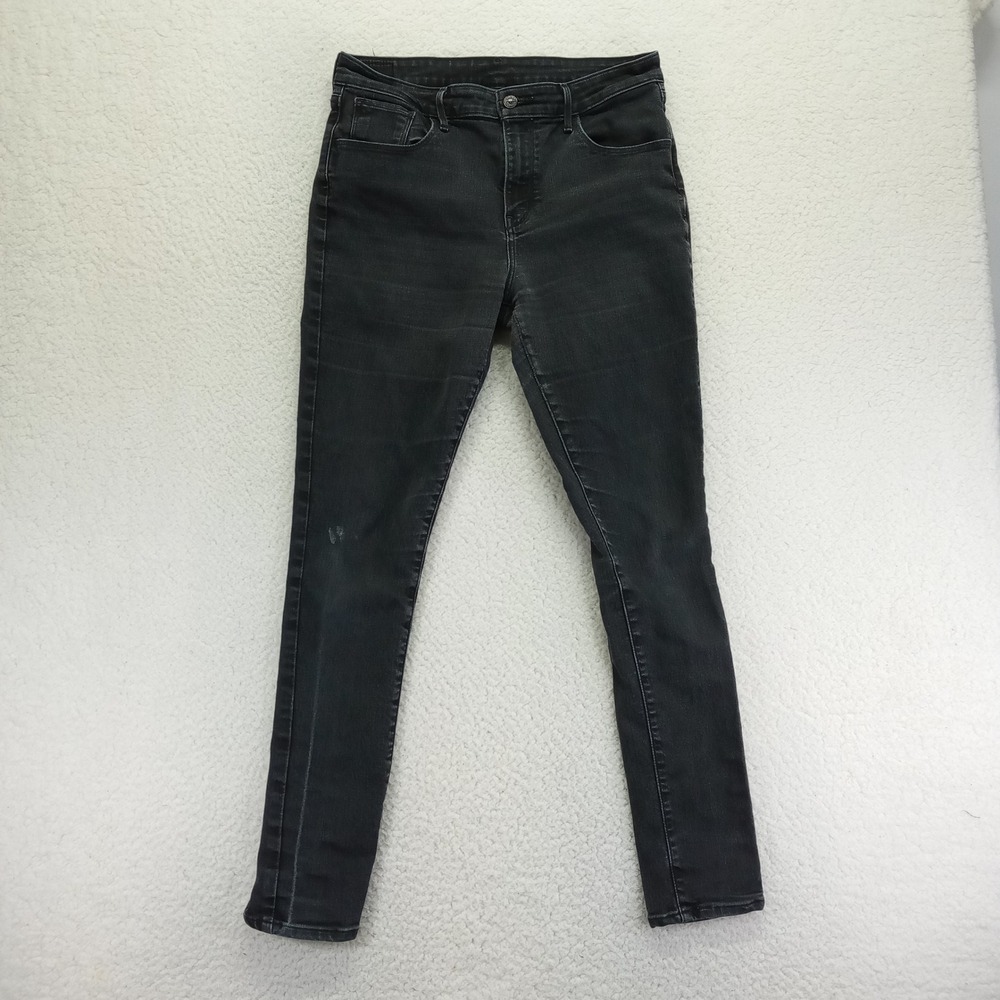 Levis 711 Skinny Jeans Womens 31x32 Black Mid‎ Rise Stretch Denim 19970-0088